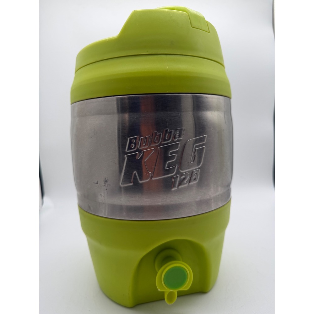 Bubba Keg 128 Insulated Water Jug Lime Green Stainless Steel 1 Gallon Dispenser